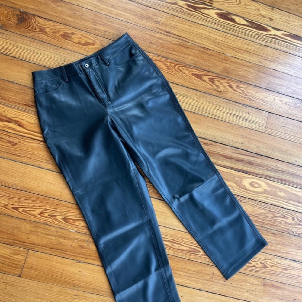 Black Faux Leather Pants